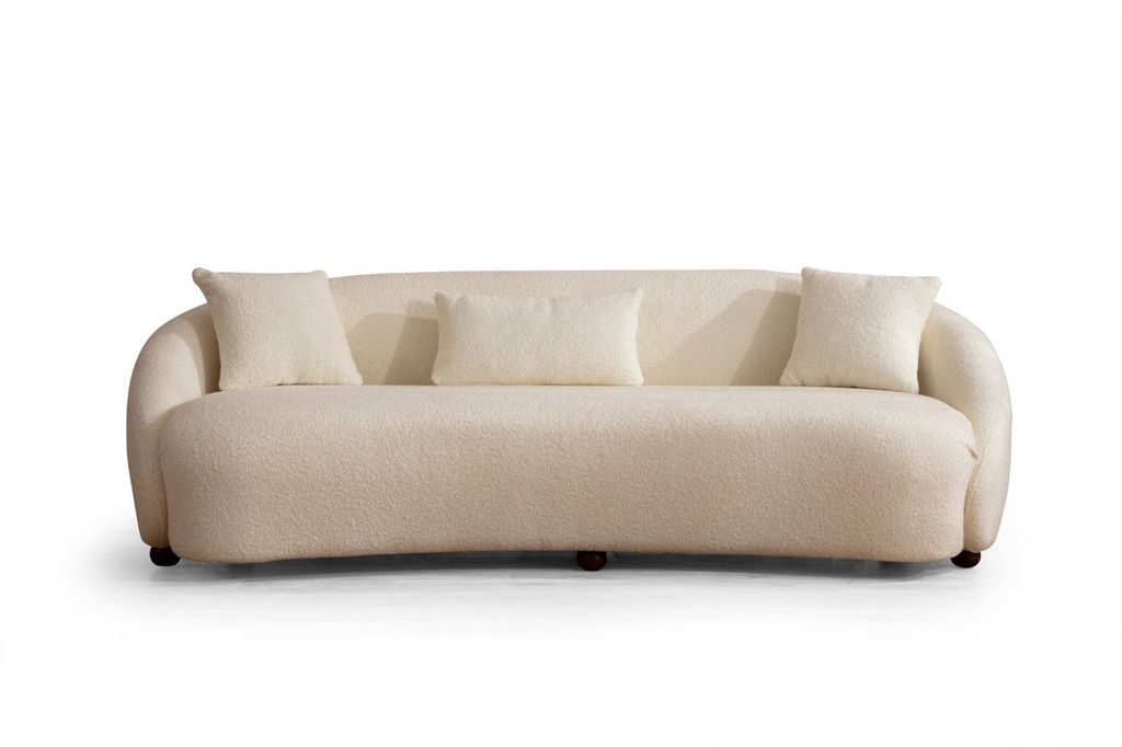 3 személyes szövet kanapé, krémszínű - DANUBE - Butopêa